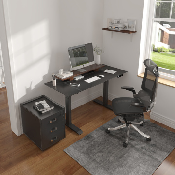 Quadro de mesa de escritório com altura ajustável para sentar