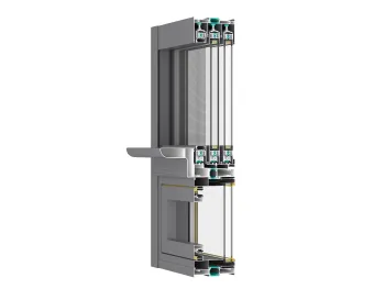 130 six-track narrow thermal break sliding window