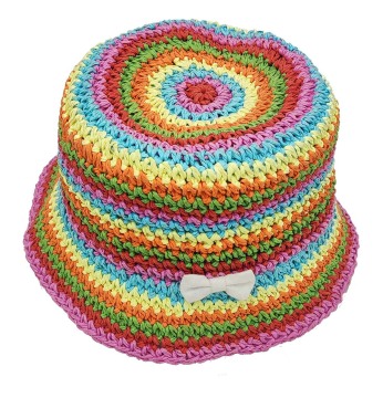 Cute crochet straw hat for kids