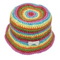 Topi jerami crochet comel untuk kanak -kanak