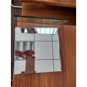 Largheet Sliver Mirror Glass sem moldura para a parede decorativa