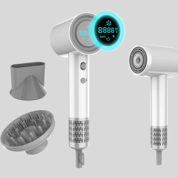 BLDC Professional High Speed Brushless Motor Ionic Leafless Hair Dryer with LED Display