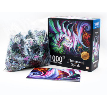 OEM Eco-friendly Flower and Spirals Jigsaw Puzzles For Adults 1000 Pieces