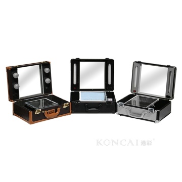Hot sale wholesale professional makeup case with lights