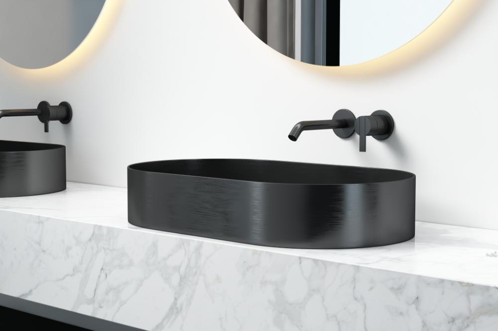 Matt Black Oval Basin