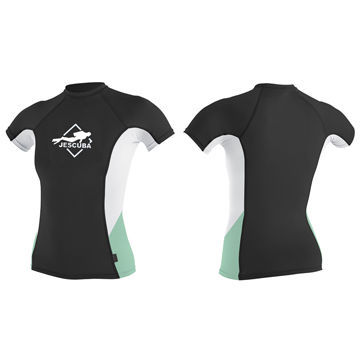 Rashguard for Women, Anti-UV UPF 50+, Made of Lycra, Flat Lock Stitching