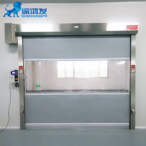 Automatyczne drzwi rolowane z zasłoną z tkaniny