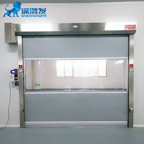 Automatic fabric curtain rapid roll door