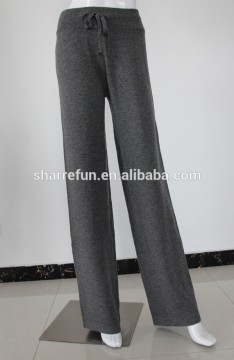 women 12gg flat knit women straight leg cashmere pants