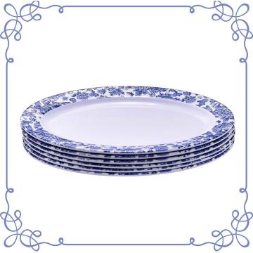12 Inch Melamine Oval Plates Set of 6