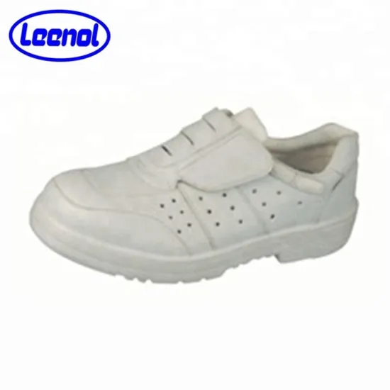 Comfortable Cleanroom White Stripe Canvas Anti-static Safety Shoes Footwear
