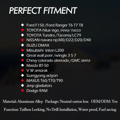 Trifolding Truck Bed Tonneau Cover for GMC Sierra Pickup Truck