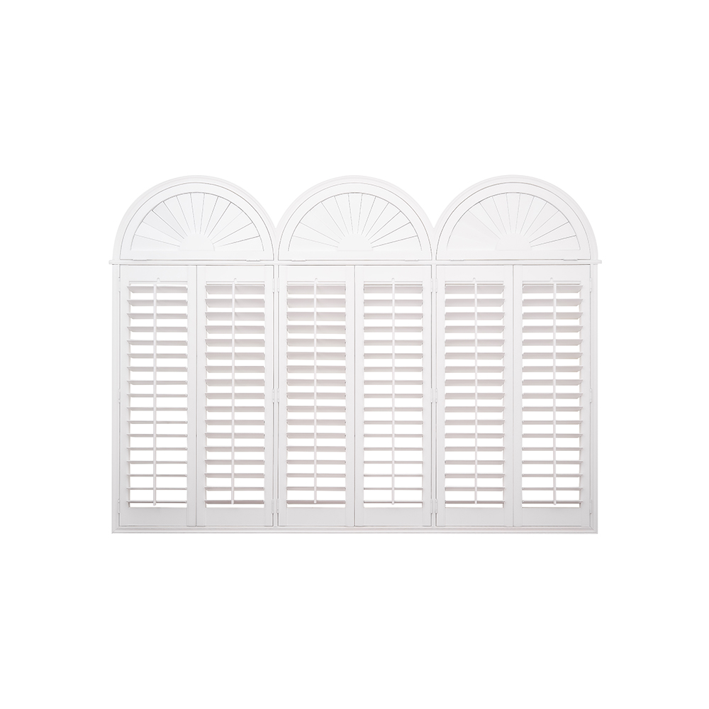 Customized white Basswood Wood Shutters Bi-fold Plantation