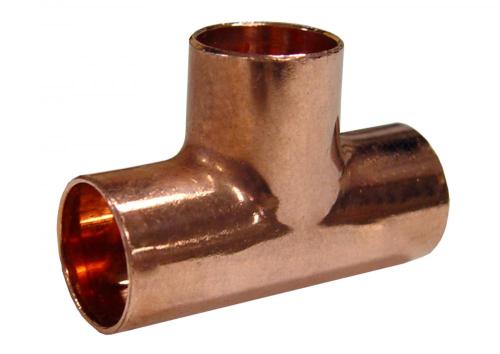 Copper solder pressure tee 1/4