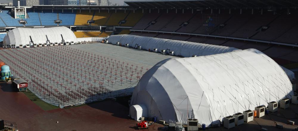 Cargas de estadio de trabajadores inflables para deportes