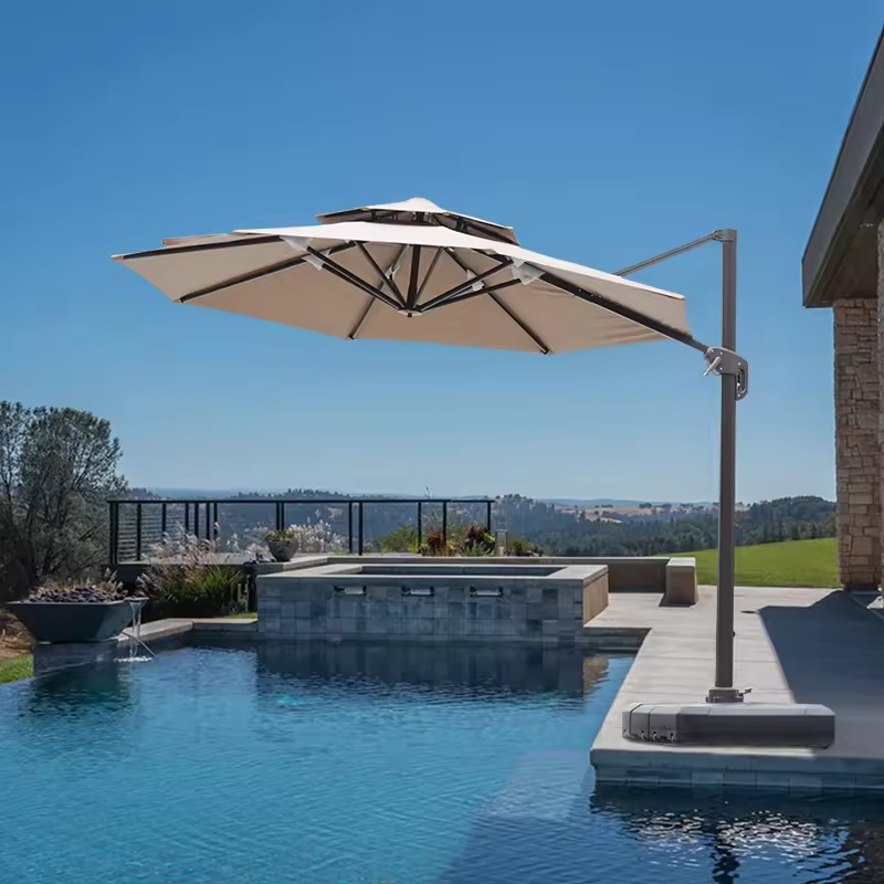 Alta qualidade ombrellone giardino robusto e durável novo design ao ar livre de design ao ar livre