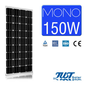 Panel Surya Mono 150W dengan Sertifikasi Ce, CQC dan TUV untuk Pompa Solar