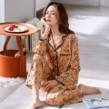 Pajamas female spring and autumn models cotton