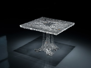 Transparent Brook Square Crystal Side Table