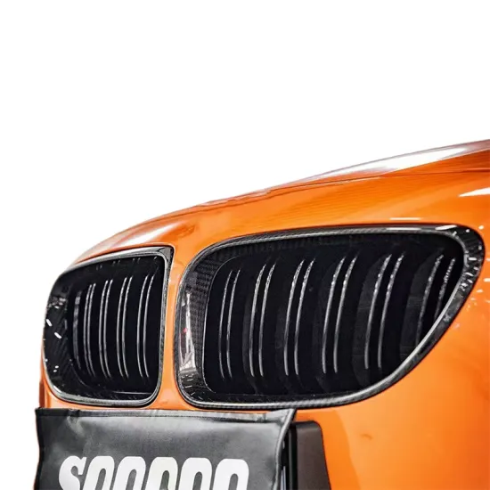 Dual Line Dry Carbon Fiber Grille Kit for BMW 6 Series F06 F12 F13 Modification