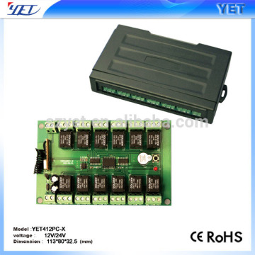 12 relays 315Mhz wireless remote controller for lighting control/curtain control