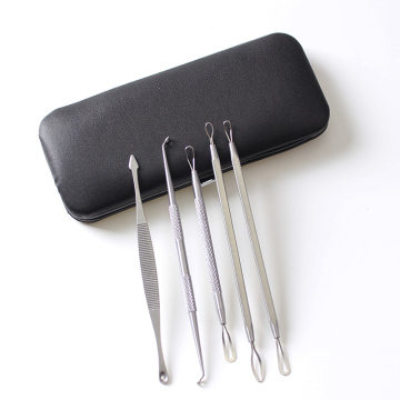 Stainless Steel Acne Removal Kit with Built-in Mirror - Low MOQ Durability Facial Care Tool