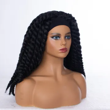 Synthetic Havana Crochet Headband Wig Senegalese Twist Braids Wig For Black Women Natural Black 2x Twist Crochet Braided Wigs