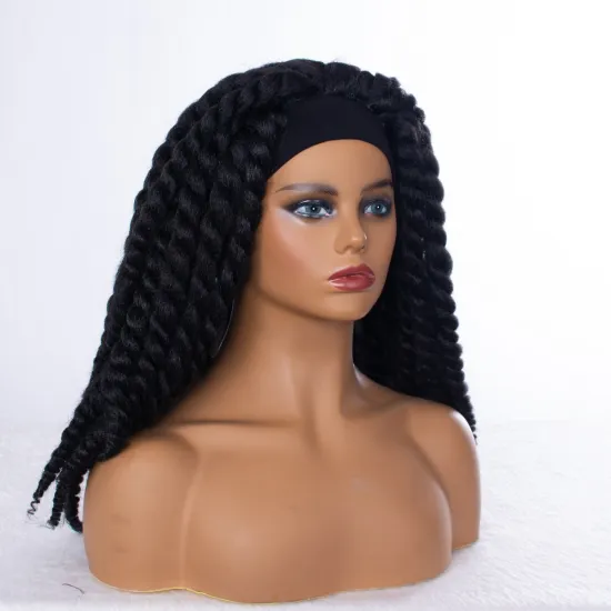 Synthetic Havana Crochet Headband Wig Senegalese Twist Braids Wig For Black Women Natural Black 2x Twist Crochet Braided Wigs