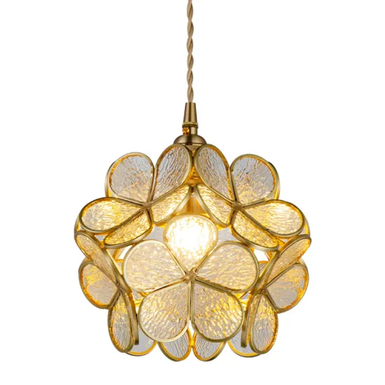 Copper Petal Chandelier for Creative Bedroom Lighting