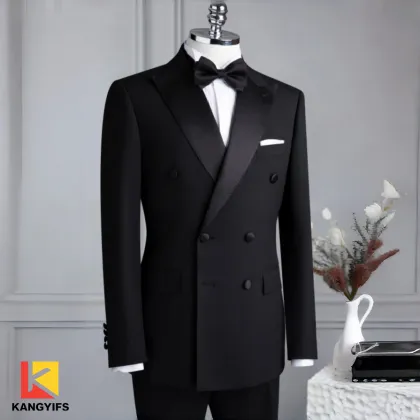 Elegant Retro Groom Wedding Suit Design