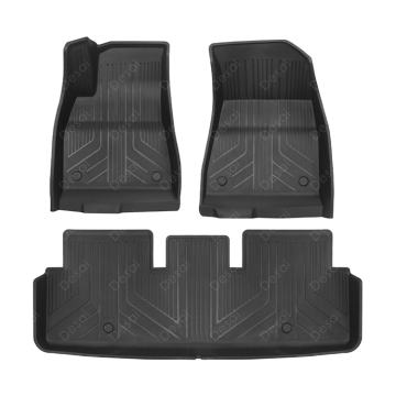 2021-2023 Tesla Model 3 Single-Deck Foot Floor Mats - TPE Injection-Mould Striped Mat Protector