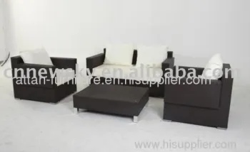 Outdoor Furniture Rattan Sofa&amp; Tea Table Set 