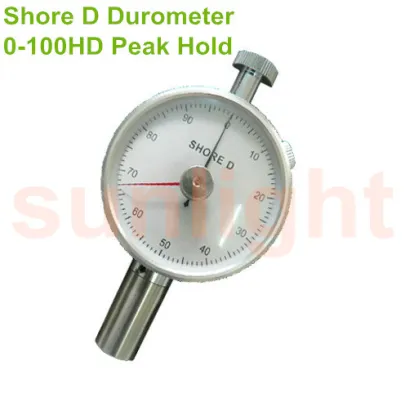 Analog Shore D Durometer, Hard Rubber/Peak Hold 0-100HD Shore D