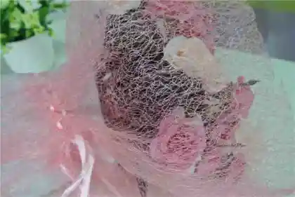 Mesh Flower Sleeve With Pouch