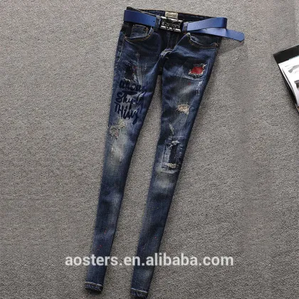 Wholesale new style sexy women jeans leggings price of jeans manufacturing