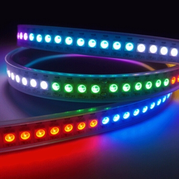 5050 SMD RGB LED Strip WS2811 Proveedor de porcelana - Strips de luz LED flexible interior (8W/12W/18W) 24V Material de PC DC12V