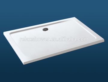 2015 squared low tray white stone shower cabin tray