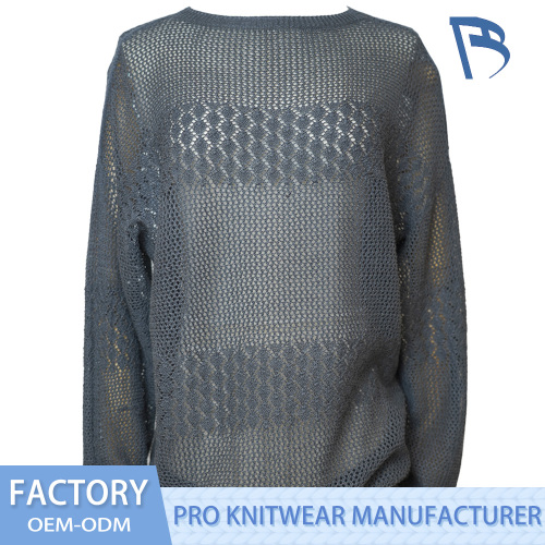 Top din tricot scobit cu textura gri cărbune