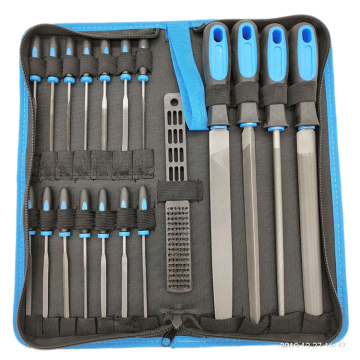Customizable Tool Kits: 17pcs, 19pcs, 20pcs Steel Files with Fabric Bag