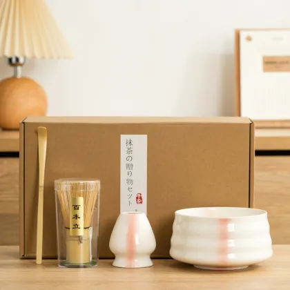 Japanese Bamboo Matcha Tea Set Porcelain ZEN with Accessories - Wholesale