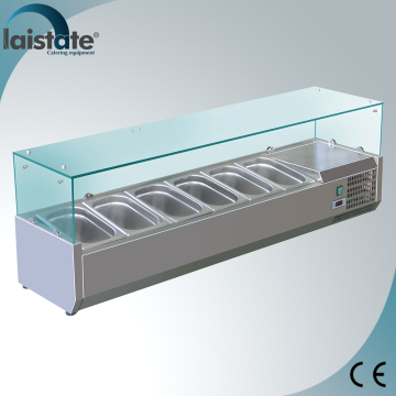 6*GN1/3 Pizza Glass Display Counter