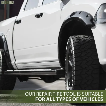 T Handle Tire Repair Plugs Kit - Flat Tire Fix for Tractor, Bike, and Car