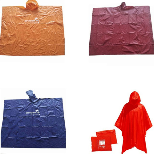 Adult Pvc Waterproof  Reusable Rain Poncho