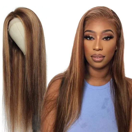 Remy Glueless Full Lace Frontal Wig Ombre Human Hair Wigs PrePlucked Cuticle Aligned Brazilian Highlight Color Lace Front Wigs