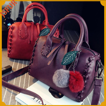 Top quality luxury genuine rabbit fur hand bag accessory