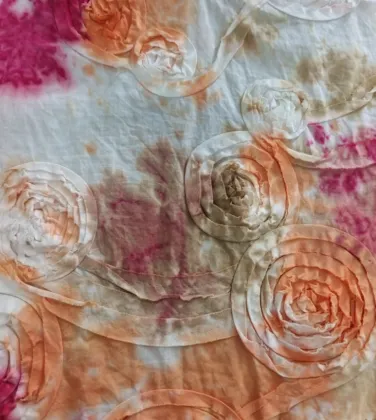tie dye embroidery fabric
