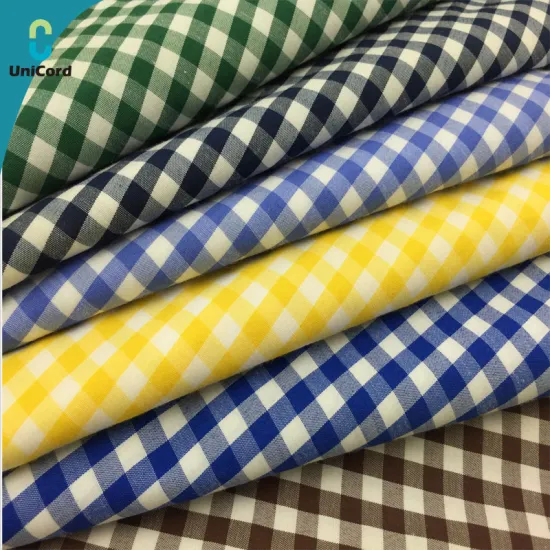 High Quality Polyester cotton check fabric