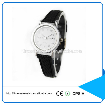 Antique custom logo silicone slim stone quartz watch from china watch factory