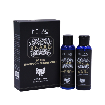 Beard Wash Black Men Shampoo and Conditioner Kit