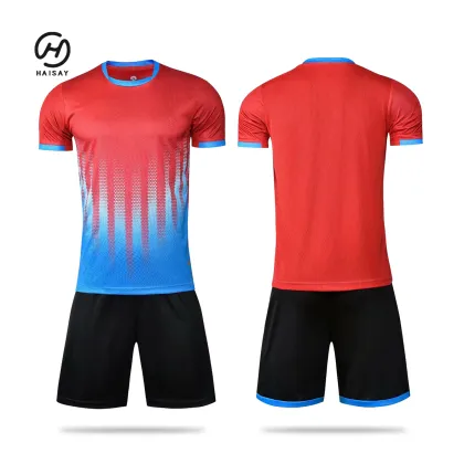 Hot Selling 2022 Soccer Wear Custom Soccer Jersey Sublimation Quick Dry Breathable Team Sport Training Football Soccer Jersey